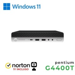 RINOVO ULTRA MINI PC DM HP 600-800 G3 G4400T SODDR4 16GB SSD 128GB 500GB W11P NO DVD 1Y NORTON WEBCA