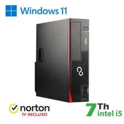 RINOVO FUJITSU PC REFURBISHED ESPRIMO D757-957 SFF I5-7X00 DDR4 16GB SSD 256GB W11P UPG + NORTON