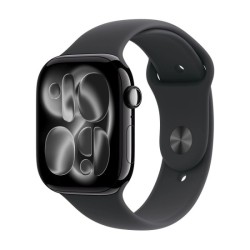 APPLE WATCH SERIES 11GPS + CELLULAR 46MM JET BLACK ALUMINIUM CASE WITH BLACK SPORT BAND - M/L
