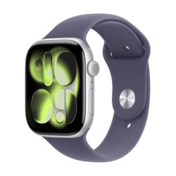 APPLE WATCH SERIES 11GPS 46MM SILVER ALUMINIUM CASE WITH PURPLE FOG SPORT BAND - M/L