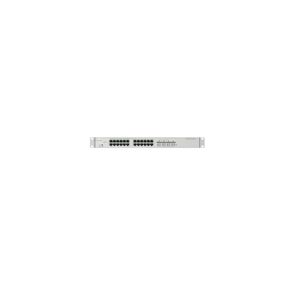 REYEE CLOUD SWITCH MANAGED GIGABIT POE L3, 24XGE POE 4XSFP+, POWER BUDGET 370W, RACK MOUNT